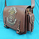 Brown leather bag "LION KING". Men\'s bag. Furmani. Online shopping on My Livemaster.  Фото №2