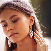 Украшения handmade. Livemaster - original item Earrings with pearls. classic earrings with pearls.. Handmade.