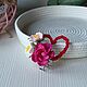 Цветущее сердце. Кулон. Knitted flowers. Ярмарка Мастеров.  Фото №8