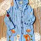 Robe lino ' Flores y gatos', Raincoats and Trench Coats, Temryuk,  Фото №1