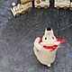 Интерьерная игрушка: Белый медведь, полярный мишка. Войлочная игрушка. Шерстяная галактика. Ярмарка Мастеров.  Фото №10