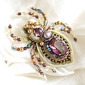 Soutache earrings with crystals