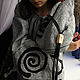 Этно-платье лён «Graphite». Платья. mongolia. Интернет-магазин Ярмарка Мастеров.  Фото №2