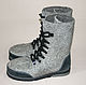 Mens felted shoes ankle Boots, Boots, Miass,  Фото №1