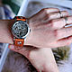 Brown leather band bracelet woman Wrist Watch Steampunk Watch Movement. Watches. MART. My Livemaster. Фото №4