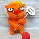 Down with the circus! Cat Vasi Lozhkina, soft toy red cat, Stuffed Toys, Moscow,  Фото №1