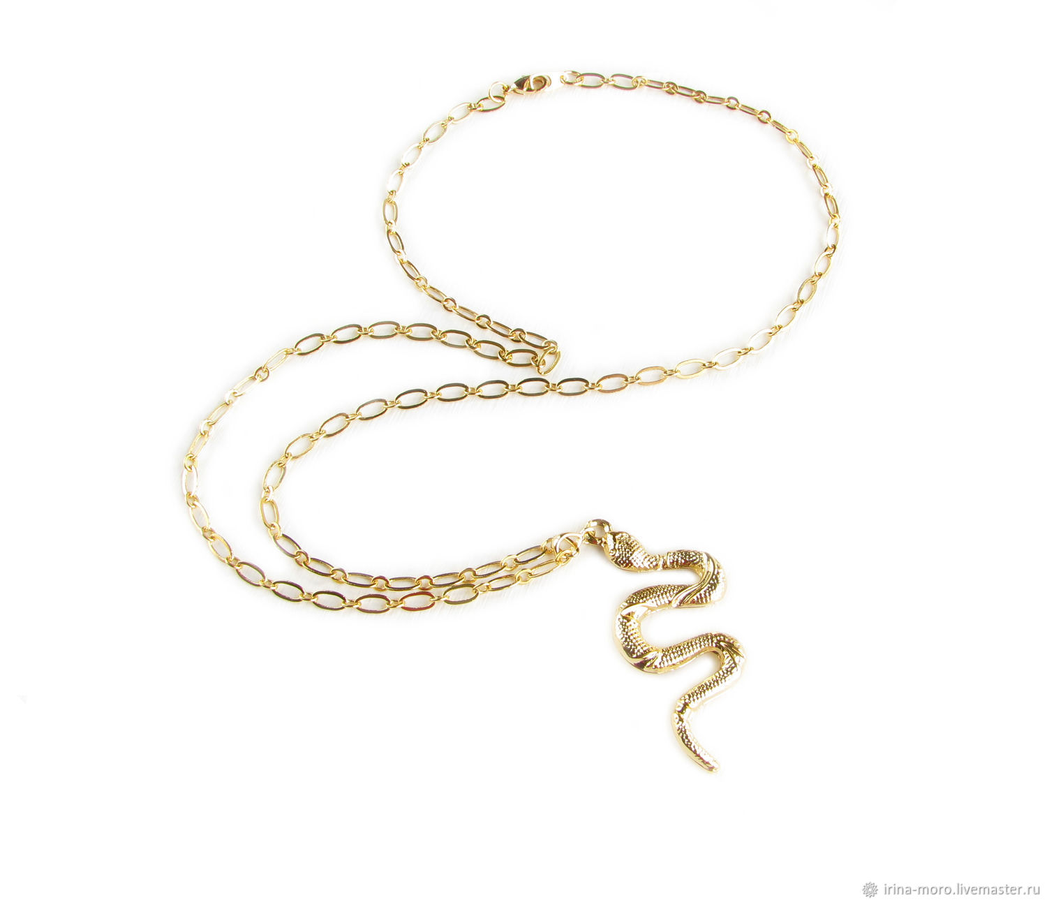 Snake pendant, snake pendant, gold-plated snake pendant, Pendants, Moscow,  Фото №1