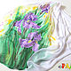 Order Scarf 'Irises' - batik. studiya. Livemaster. . Scarves Фото №3