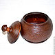 Textured cup-barrel with lid made of cedar. K26. Jars. ART OF SIBERIA. Online shopping on My Livemaster.  Фото №2