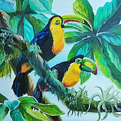 Картины и панно handmade. Livemaster - original item Painting Toucan bird 