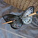 CLIPS: Hair clip-brooch made of leather, Hairpins, Chernomorskoe,  Фото №1