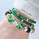 Two bracelets made of pearls, chrysoprase, onyx, rock crystal, Bead bracelet, Moscow,  Фото №1