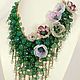 Sea Parfait. Choker, removable floral decor - textile flowers, Jewelry Sets, St. Petersburg,  Фото №1
