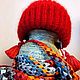 Вязаная зимняя шапка "Marisha" красная, Шапки, Москва,  Фото №1