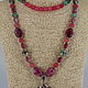 Order Long beads with a pendant (agate, garnet)'Tea rose'. Magic box. Livemaster. . Necklace Фото №3