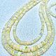 ЭФИОПСКИЙ ОПАЛ БЕЛЫЙ БУСЫ рондель гладкий 3-4 мм. Бусины. It STONES. Ярмарка Мастеров.  Фото №4
