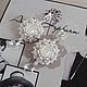 Серьги ручной работы из бисера и кристаллов Swarovski «Туманный рассвет », авторская работа