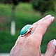 Amin ring in 925 sterling silver with natural turquoise SP0043. Rings. Sunny Silver. My Livemaster. Фото №5
