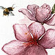 Order 'Pollinated by beauty' watercolor (flowers, sakura, pink). Nadezda Perova. Livemaster. . Pictures Фото №3