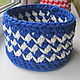 A basket of knitting yarn interior. Material 100% cotton, Basket, Pavlovo,  Фото №1
