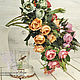Розы на ветке (с тычинками), Цветы искусственные, Москва,  Фото №1