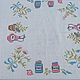 Large linen tablecloth with embroidery, Vintage interior, St. Petersburg,  Фото №1