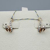 Украшения handmade. Livemaster - original item Gold diamond earrings 0,155 ct. Handmade.