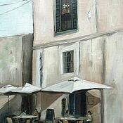 Картины и панно handmade. Livemaster - original item Cafe Oil Painting 30 by 40 Italy Sicily Cityscape. Handmade.