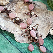 Leather earrings with agate 002