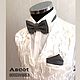 Заказать Галстук - бабочка. Серый шёлк и шерсть. ASCOT Accessories. Ярмарка Мастеров. . Бабочки Фото №3