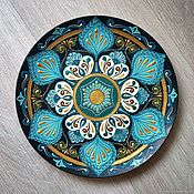 Картины и панно handmade. Livemaster - original item Decorative plate with roche lettering. Handmade.