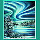 Painting Northern Lights Night sky Landscape Oil polar night. Pictures. larashop. Online shopping on My Livemaster.  Фото №2