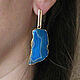 Order Earrings with quartz blue 'Sky' large earrings with blue stone. Irina Moro. Livemaster. . Earrings Фото №3