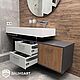 ТУМБА ПОД РАКОВИНУ С ФАСАДАМИ ИЗ МДФ И ШПОНА. Мебель для ванной. BaumbArt Loft Atelier. Интернет-магазин Ярмарка Мастеров.  Фото №2