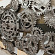 Large wall clock with rotating gears skeletons. Skeleton Clocks. KancyrevDecoration. My Livemaster. Фото №4