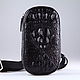 Мужская сумка через плечо из кожи крокодила IMA0790B1. Мужская сумка. CrocShop товары из экзотической кожи. Ярмарка Мастеров.  Фото №5