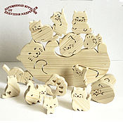 Куклы и игрушки handmade. Livemaster - original item Koto-Jenga Muuur! Educational toys. Cats, kittens, cats. Handmade.