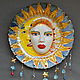 The sun and the Moon. CERAMIC PANELS, Decorative plates, Moscow,  Фото №1