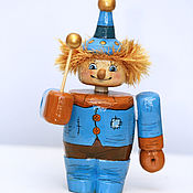 Куклы и игрушки handmade. Livemaster - original item Wooden toy Scarecrow (19,0 cm) based on the fairy tale of Volkov. Handmade.