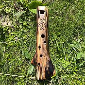 Индейская флейта Пимак из березы в тональности G 432 Hz