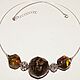 Large choker necklace balls of amber with inclusions. Chokers. podaro4ek22. My Livemaster. Фото №6