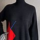 Свитер "Красный ромб" 100% кашемир. Свитеры. Вера / Kirshvery_knit (kirshvery) (kirshvery). Ярмарка Мастеров.  Фото №5