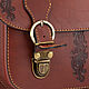 Handmade leather bag 'Gabriel' (cognac). Messenger Bag. Russian leather Guild. My Livemaster. Фото №6
