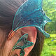 Earcuff for  left  ear "Triton", copper. Cuff Earrings. IVA rainbow art. My Livemaster. Фото №4