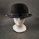 Black felt bowler hat 'knight' with a bow. Hats1. Felt Hats Shop. Online shopping on My Livemaster.  Фото №2