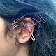 Earcuff for  left  ear "A wing", copper. Cuff Earrings. IVA rainbow art. My Livemaster. Фото №4
