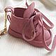 Leather pink keychain pendant on the bag CUTE SHOE-3 made of suede. Key chain. Irina Vladi. My Livemaster. Фото №5