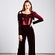 Burgundy evening jumpsuit, Jumpsuits & Rompers, Astrakhan,  Фото №1