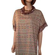 Одежда handmade. Livemaster - original item Elegant summer dress made of viscose staple with Chataignier lace. Handmade.