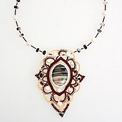 Украшения handmade. Livemaster - original item Necklace with agate and pearls 